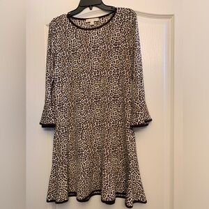 MICHAEL Michael Kors A-line, bell-sleeved dress in animal print